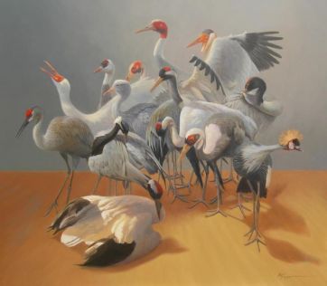 4 Die Kraniche der Welt in der Arche 70x80cm.jpeg