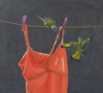 23 Rot-Grün-Kontrast, Grünfinken 36x40cm.jpeg